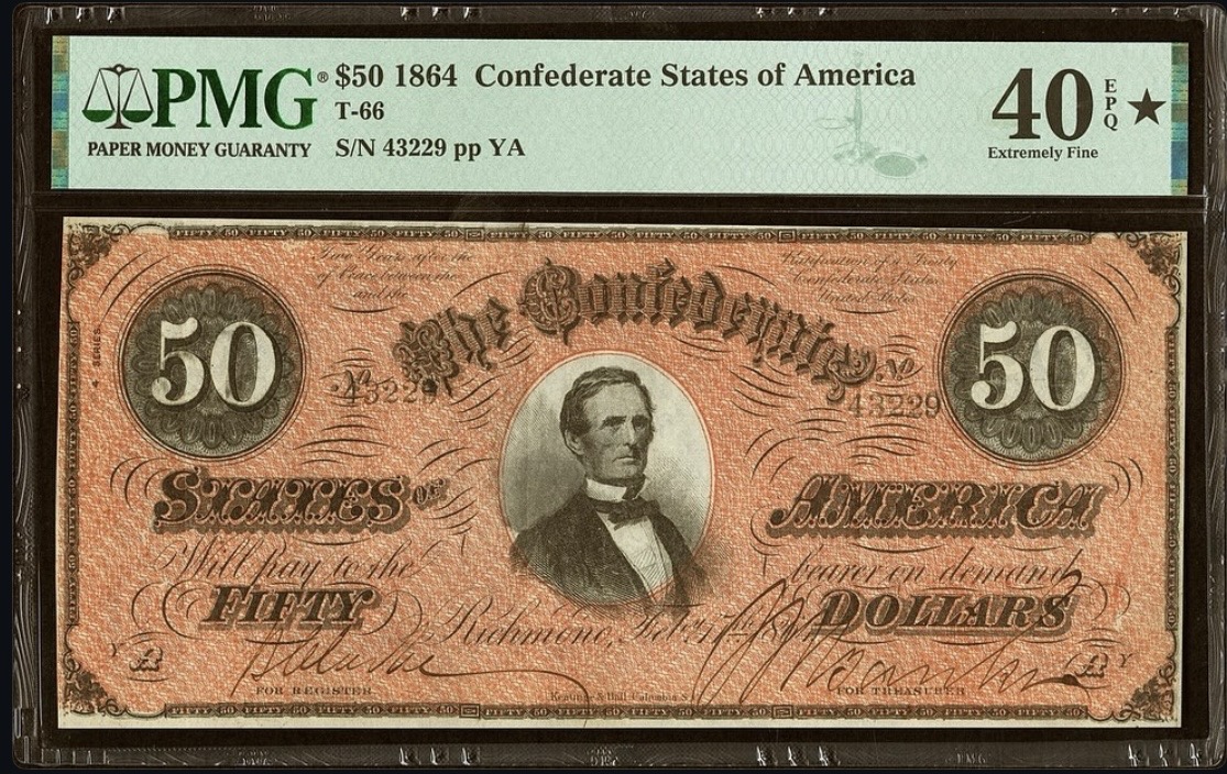 Representative Confederate Currency