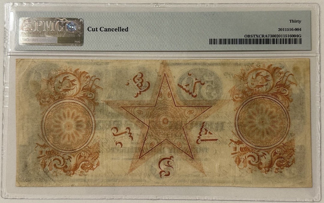 Back of Republic of Texas $50
