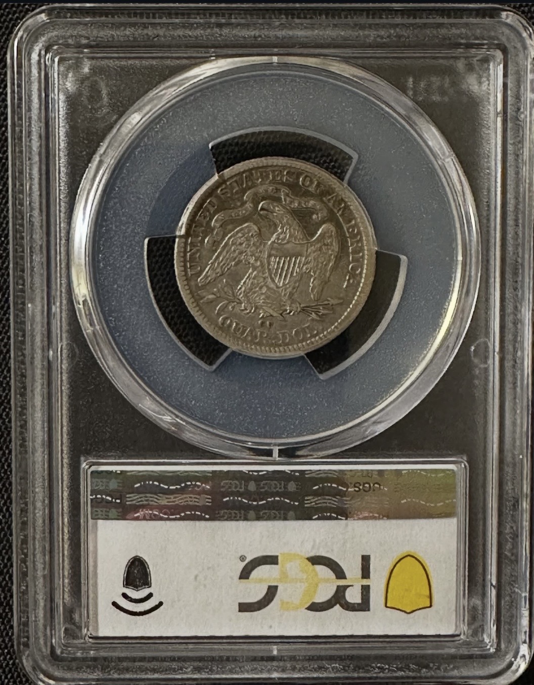 Original reverse photograph of 1878-CC Liberty Seated Quarter
