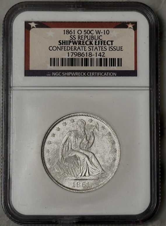 Original photograph of sold 1861-O Liberty Seated Half Dollar